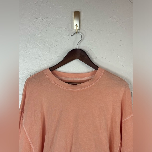 FREE PEOPLE MOVEMENT Orange Cropped Top Long Sleeve Shirt Inspire Tee Crew Neck - Picture 7 of 16